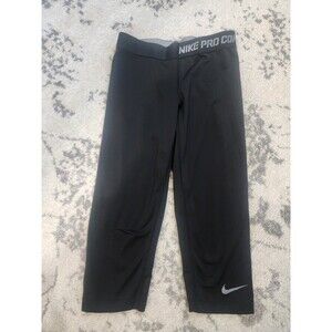 Nike SMALL Pro Combat Compression Pants Large Black Capri  Sports Performance